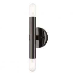 Copenhagen 5.125 in. 2-Light Black Chrome ADA Sconce by Livex Lighting