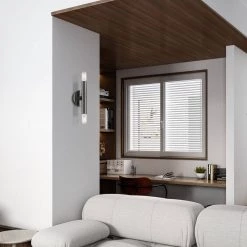 Copenhagen 5.125 in. 2-Light Black Chrome ADA Sconce by Livex Lighting -Livex Lighting shop black chrome livex lighting vanity lighting 51132 46 76 1000