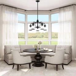 Lawrenceville 5 Light Black Chandelier by Livex Lighting -Livex Lighting shop black livex lighting chandeliers 40025 04 a0 1000