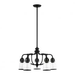 Lawrenceville 5 Light Black Chandelier by Livex Lighting -Livex Lighting shop black livex lighting chandeliers 40025 04 c3 1000