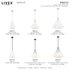 Prato 1 Light Black Pendant by Livex Lighting -Livex Lighting shop black livex lighting chandeliers 40567 04 d4 1000