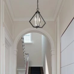 Prism 2 Light Black with Brushed Nickel Cluster Convertible Semi Flush/Pendant by Livex Lighting -Livex Lighting shop black livex lighting chandeliers 40922 04 1d 1000