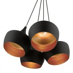 Waldorf 4-Light Black Cluster Pendant by Livex Lighting -Livex Lighting shop black livex lighting chandeliers 41084 04 44 1000