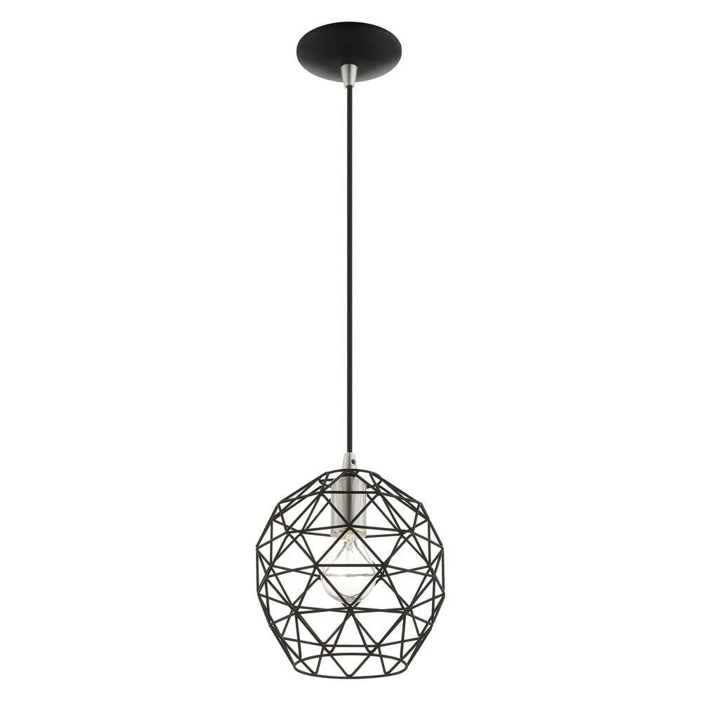 Geometrix 1 Light Black Pendant by Livex Lighting 8 Geometrix 1 Light Black Pendant by Livex Lighting - Image 8