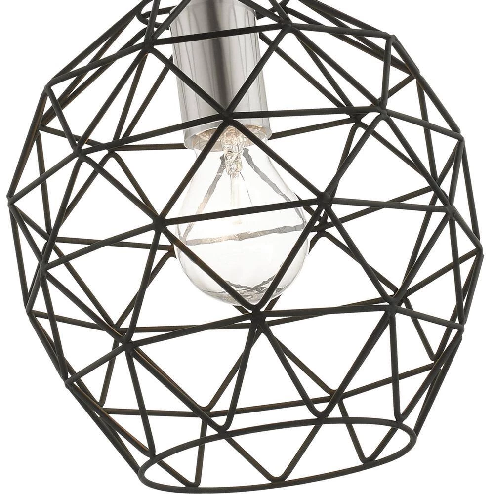 Geometrix 1 Light Black Pendant by Livex Lighting 9 Geometrix 1 Light Black Pendant by Livex Lighting - Image 9