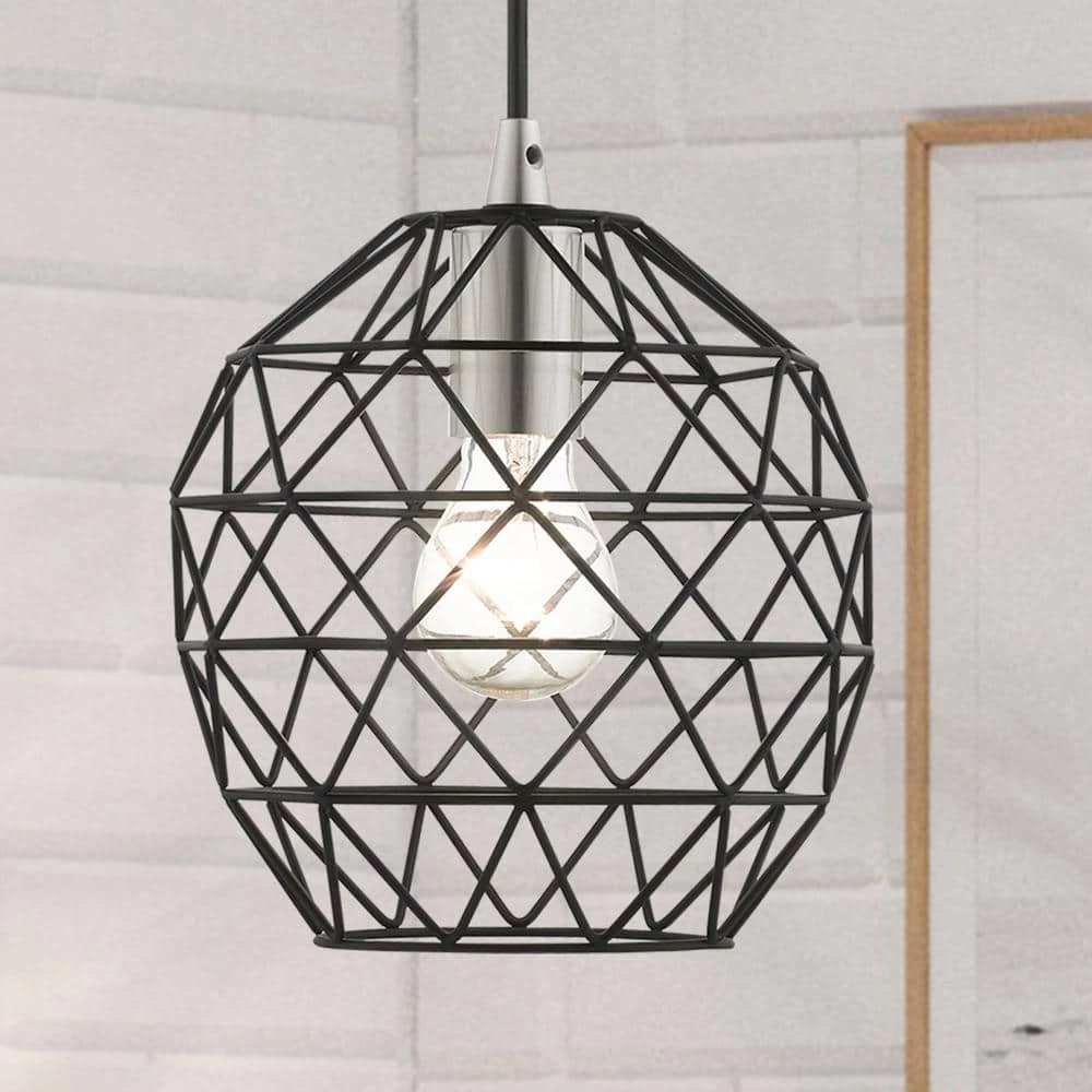 Geometrix 1 Light Black Pendant by Livex Lighting 2 Geometrix 1 Light Black Pendant by Livex Lighting - Image 2