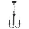 Estate 3 Light Black Chandelier by Livex Lighting