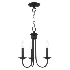 Estate 3 Light Black Chandelier by Livex Lighting