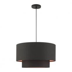 Sentosa 3 Light Black Pendant by Livex Lighting