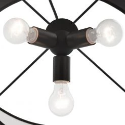 Bainbridge 3 Light Black Pendant by Livex Lighting -Livex Lighting shop black livex lighting chandeliers 45668 04 44 1000