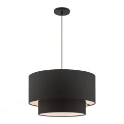 Bainbridge 3 Light Black Pendant by Livex Lighting -Livex Lighting shop black livex lighting chandeliers 45668 04 4f 1000