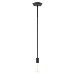 Prague 1 Light Black Pendant by Livex Lighting