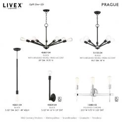Prague 1 Light Black Pendant by Livex Lighting 17 Prague 1 Light Black Pendant by Livex Lighting -Livex Lighting shop black livex lighting chandeliers 45831 04 d4 1000