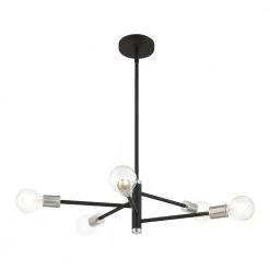 Bannister 5 Light Black Chandelier by Livex Lighting -Livex Lighting shop black livex lighting chandeliers 45865 04 1f 1000