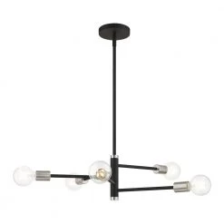 Bannister 5 Light Black Chandelier by Livex Lighting -Livex Lighting shop black livex lighting chandeliers 45865 04 4f 1000