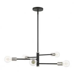 Bannister 5 Light Black Chandelier by Livex Lighting -Livex Lighting shop black livex lighting chandeliers 45865 04 c3 1000