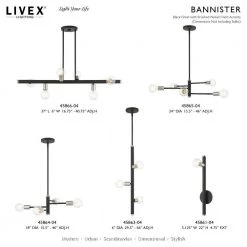 Bannister 5 Light Black Chandelier by Livex Lighting -Livex Lighting shop black livex lighting chandeliers 45865 04 d4 1000