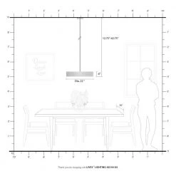Elmhurst 4-Light Black Medium Hardback Drum Pendant with Urban Gray Shade with White Fabric Inside by Livex Lighting -Livex Lighting shop black livex lighting chandeliers 46144 04 d4 1000
