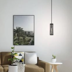 Industro 1 Light Black with Brushed Nickel Accents Pendant by Livex Lighting -Livex Lighting shop black livex lighting chandeliers 46211 04 1d 1000