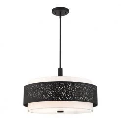 Noria 5 Light Black Chandelier by Livex Lighting -Livex Lighting shop black livex lighting chandeliers 46255 04 4f 1000