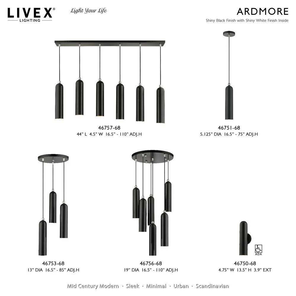 Ardmore 1 Light Black Pendant by Livex Lighting 11 Ardmore 1 Light Black Pendant by Livex Lighting - Image 11