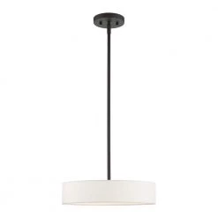 Venlo 4 Light Black with Brushed Nickel Accents Pendant by Livex Lighting