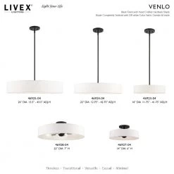 Venlo 4 Light Black with Brushed Nickel Accents Pendant by Livex Lighting -Livex Lighting shop black livex lighting chandeliers 46923 04 d4 1000