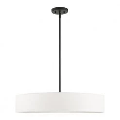 Venlo 5 Light Black with Brushed Nickel Accents Pendant by Livex Lighting -Livex Lighting shop black livex lighting chandeliers 46925 04 c3 1000