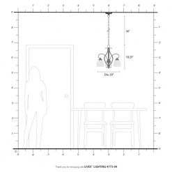 Brookside 3 Light Black Convertible Chain Hang/Ceiling Mount by Livex Lighting -Livex Lighting shop black livex lighting chandeliers 4773 04 66 1000