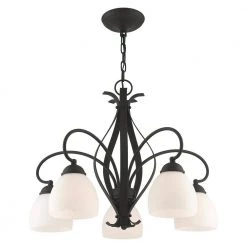 Brookside 5 Light Black Chandelier by Livex Lighting -Livex Lighting shop black livex lighting chandeliers 4775 04 1f 1000