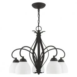 Brookside 5 Light Black Chandelier by Livex Lighting -Livex Lighting shop black livex lighting chandeliers 4775 04 c3 1000