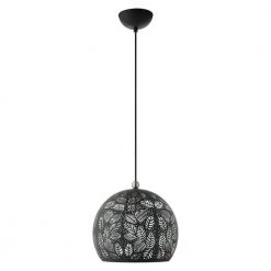 Chantily 1 Light Black with Brushed Nickel Accents Pendant by Livex Lighting -Livex Lighting shop black livex lighting chandeliers 49542 04 c3 1000