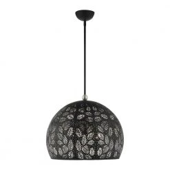 Chantily 3 Light Black with Brushed Nickel Accents Pendant by Livex Lighting -Livex Lighting shop black livex lighting chandeliers 49544 04 4f 1000