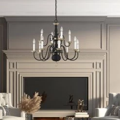 Williamsburg 12 Light Black Chandelier by Livex Lighting -Livex Lighting shop black livex lighting chandeliers 5012 04 40 1000
