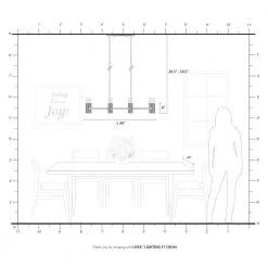 Copenhagen 8 Light Black Linear Chandelier by Livex Lighting -Livex Lighting shop black livex lighting chandeliers 51138 04 66 1000