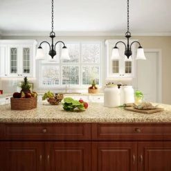 Ridgedale 3 Light Black Convertible Dinette Chandelier/Ceiling Mount by Livex Lighting -Livex Lighting shop black livex lighting chandeliers 6464 04 40 1000