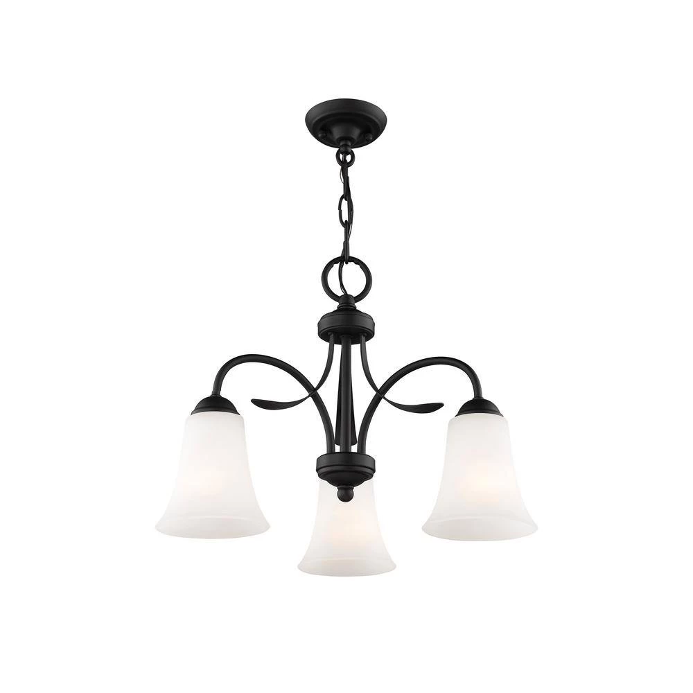 Ridgedale 3 Light Black Convertible Dinette Chandelier/Ceiling Mount by Livex Lighting 9 Ridgedale 3 Light Black Convertible Dinette Chandelier/Ceiling Mount by Livex Lighting - Image 9
