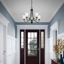 Ridgedale 5 Light Black Chandelier by Livex Lighting -Livex Lighting shop black livex lighting chandeliers 6475 04 a0 1000