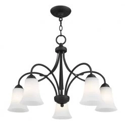 Ridgedale 5 Light Black Chandelier by Livex Lighting -Livex Lighting shop black livex lighting chandeliers 6476 04 1f 1000