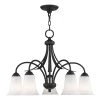 Ridgedale 5 Light Black Chandelier by Livex Lighting