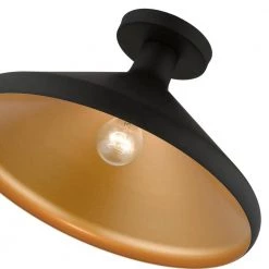 Geneva 15.25 in. 1-Light Black Semi-Flush Mount by Livex Lighting -Livex Lighting shop black livex lighting flush mount lights 41020 04 44 1000