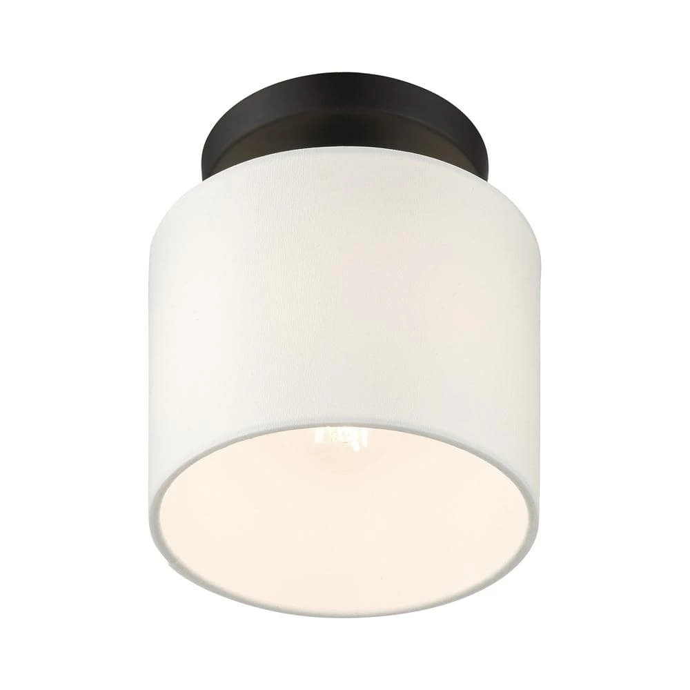 Meridian 1 Light Black Semi Flush Mount by Livex Lighting 7 Meridian 1 Light Black Semi Flush Mount by Livex Lighting - Image 7