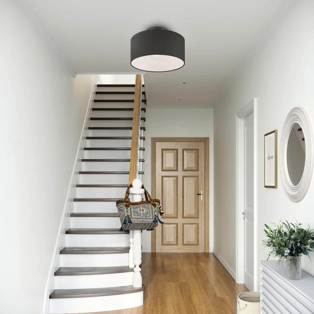 Bainbridge 1 Light Black Semi Flush Mount by Livex Lighting 3 Bainbridge 1 Light Black Semi Flush Mount by Livex Lighting - Image 3
