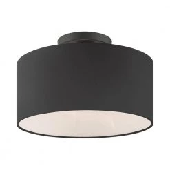 Bainbridge 1 Light Black Semi Flush Mount by Livex Lighting 16 Bainbridge 1 Light Black Semi Flush Mount by Livex Lighting -Livex Lighting shop black livex lighting flush mount lights 45663 04 4f 1000