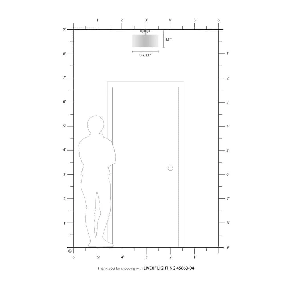 Bainbridge 1 Light Black Semi Flush Mount by Livex Lighting 5 Bainbridge 1 Light Black Semi Flush Mount by Livex Lighting - Image 5