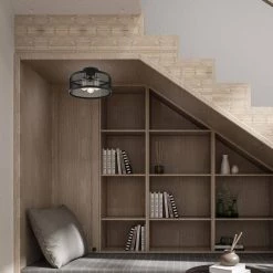 Industro 3 Light Black with Brushed Nickel Accents Semi Flush Mount by Livex Lighting -Livex Lighting shop black livex lighting flush mount lights 46218 04 1d 1000