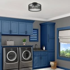 Industro 3 Light Black with Brushed Nickel Accents Semi Flush Mount by Livex Lighting -Livex Lighting shop black livex lighting flush mount lights 46219 04 40 1000