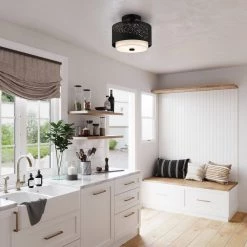 Noria 2 Light Black Semi Flush Mount by Livex Lighting -Livex Lighting shop black livex lighting flush mount lights 46267 04 1d 1000