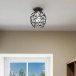 Geometrix 1 Light Black Flush Mount by Livex Lighting -Livex Lighting shop black livex lighting flush mount lights 46598 04 40 1000