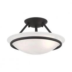 Newburgh 2 Light Black Semi Flush Mount by Livex Lighting 19 Newburgh 2 Light Black Semi Flush Mount by Livex Lighting -Livex Lighting shop black livex lighting flush mount lights 4823 04 4f 1000